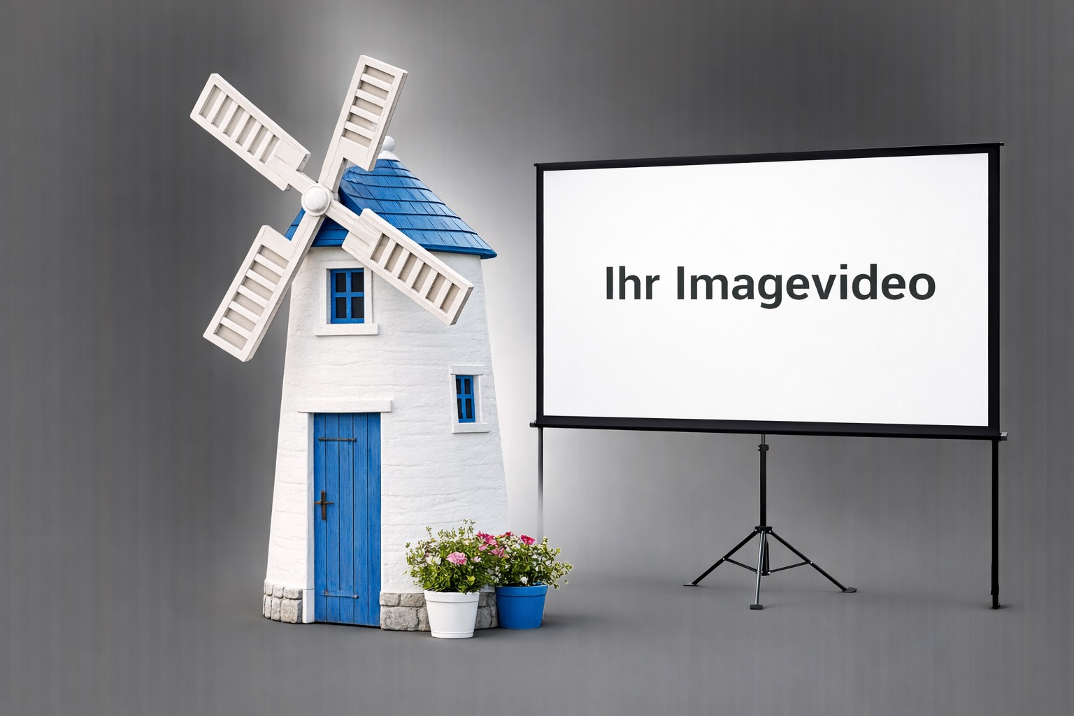Windmühle mit Videoleinwand – vergeben