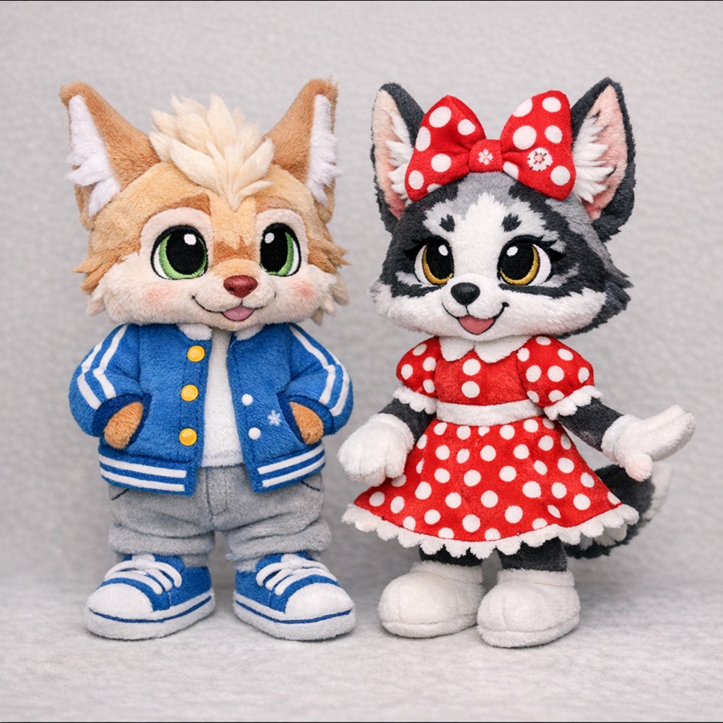 Plüsch-Maskottchen Finn & Finja – 2.000 Stück